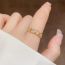 Fashion Silver-zirconia Love Open Ring (thick Real Gold To Preserve Color) Zirconia Love Open Ring