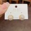 Fashion Pearl Sunflower Earrings (thick Real Gold Plating) Pearl Sunflower Earrings