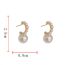 Fashion Silver-c-shaped Pearl Earrings (thick Real Gold Plating) C-shaped Pearl Earrings