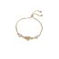 Fashion Gold-zirconia Love Adjustable Bracelet (thick Real Gold Plating) Zirconia Heart Adjustable Bracelet