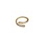 Fashion Zircon Geometric Open Ring (thick Real Gold Plating) Zirconia Geometric Open Ring