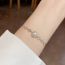 Fashion Silver-zirconia Wrapped Pearl Bracelet (thick Real Gold Plating) Zirconia Wrapped Pearl Bracelet
