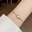 Fashion Silver-zirconia Wrapped Pearl Bracelet (thick Real Gold Plating) Zirconia Wrapped Pearl Bracelet