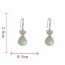 Fashion Zircon Flower Imitation Jade Drop Ear Hooks (thick Real Gold Plating) Zirconium Flower Drop Earrings