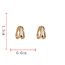 Fashion Golden Double Layer White Oil (thick Real Gold Plating) Oil Dripping Double Layer Earrings