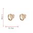 Fashion Zircon Butterfly Earrings (thick Real Gold Plating) Copper Inlaid Zirconium Butterfly Earrings