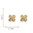 Fashion Zircon Pinwheel Earrings (thick Real Gold To Preserve Color) Zirconia Windmill Earrings