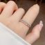 Fashion Double Layer Zircon Ring (thick Real Gold To Preserve Color) Double Set Zirconium Open Ring