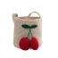 Fashion Top 26 Bottom 20 Handle Height 25 Bag Body 20 Bottom Thickness 20cm Cotton Rope Braid Pull-out Cherry Tote