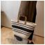 Fashion Pure Beige Woven Large Capacity Tote Bag