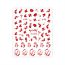 Fashion New Year Red Sticker 2523 New Year Red Sticker Letters Adhesive Nail Stickers