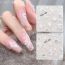 Fashion Pearl Exquisite Flower Embossed Sticker Mo-199 Pearl Flower Embossed Crystal Diamond Hand-painted Nail Sticker With Adhesive Backing