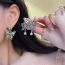 Fashion A Pearl Style Alloy Diamond Butterfly Pearl Stud Earrings