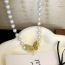 Fashion Main Picture Hollow Butterfly Pearl Necklace