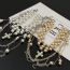 Fashion B Champagne Color Pearl Beaded Cross Necklace