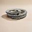 Fashion Silver Alloy Diamond Snake Shape Bracelet For Men