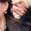Fashion G Style Alloy Geometric Cherry Stud Earrings