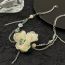 Fashion Silver Three-dimensional Flower Asymmetrical Necklace