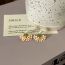 Fashion Gold Alloy Geometric Flower Stud Earrings