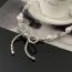 Fashion Silver Pearl Bow Necklace