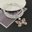 Fashion Silver Multilayered Pearl Beaded Butterfly Necklace