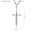 Fashion Black Single Pendant Stainless Steel Geometric Sword Pendant For Men