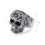 Fashion Steel Color Stainless Steel Skull Men's Ring