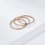 Fashion Silver Titanium Steel Geometric Round Ring Set
