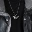 Fashion Black+pl001 Chain 3mm*60cm Titanium Steel Skull Butterfly Necklace For Men