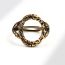 Fashion Gold Color Copper Texture Tang Grass Pattern Hollow Ring