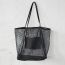 Fashion Black Polycotton Hollow Large Capacity Shoulder Bag