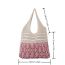 Fashion Caramel Colour Knitted Hollow Woven Shoulder Bag
