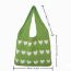 Fashion Fruit Green Love Knitted Shoulder Bag