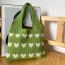 Fashion Fruit Green Love Knitted Shoulder Bag