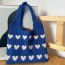 Fashion Khaki Love Knitted Shoulder Bag