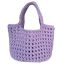 Fashion Pink Woven Hollow Large Capacity Handbag