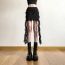 Fashion Black Polyester Irregular Fungus Hem High Waist Skirt