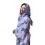 Fashion Tibetan Blue Nylon Printed Silk Scarf Shawl