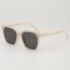 Fashion Translucent Gray Frame Gray Film Large Square Sunglasses