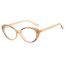 Fashion Jelly Tea Bean Flower Gray Slices Cat Eye Color Matching Small Frame Flat Mirror