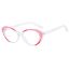 Fashion Solid White Gray Flakes Cat Eye Color Matching Small Frame Flat Mirror