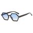 Fashion Solid White Gray Flakes Rice Nail Small Frame Polygonal Sunglasses