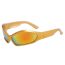 Fashion Solid White Gray Flakes Ac Shaped Small Frame Sunglasses
