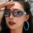Fashion Gun Gray Mercury Ac Starburst Cat Eye Sunglasses