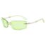 Fashion Green Film Pc Square Sunglasses