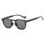 Fashion Real White Double Tea Square Sunglasses With Rice Studs