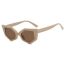 Fashion Solid White Gray Flakes Polygonal Large Frame Sunglasses