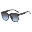 Fashion Gray Frame Gray Blue Rice Nail Large Frame Sunglasses