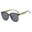 Fashion Bright Black Gray Blue Rice Nail Large Frame Sunglasses