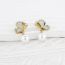 Fashion Gold Alloy Diamond Butterfly Pearl Earrings
